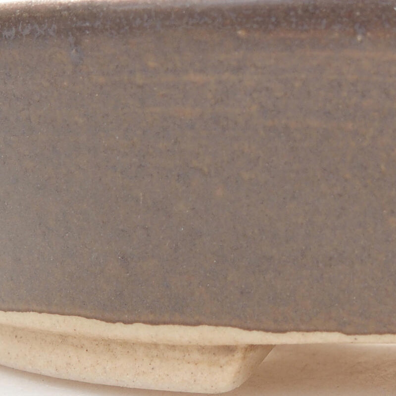 Ceramic bonsai bowl 13 x 11 x 3.5 cm, color brown