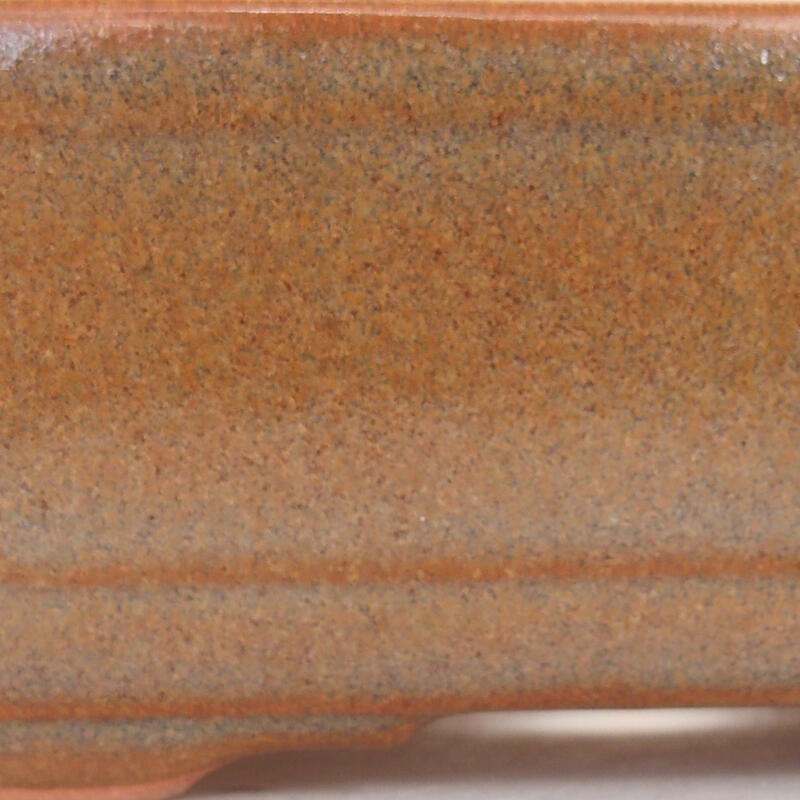 Ceramic bonsai bowl 13 x 9.5 x 5 cm, color brown