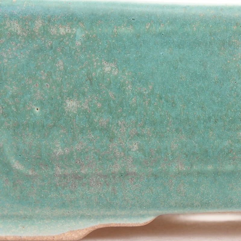 Ceramic bonsai bowl 13 x 9.5 x 5 cm, color green