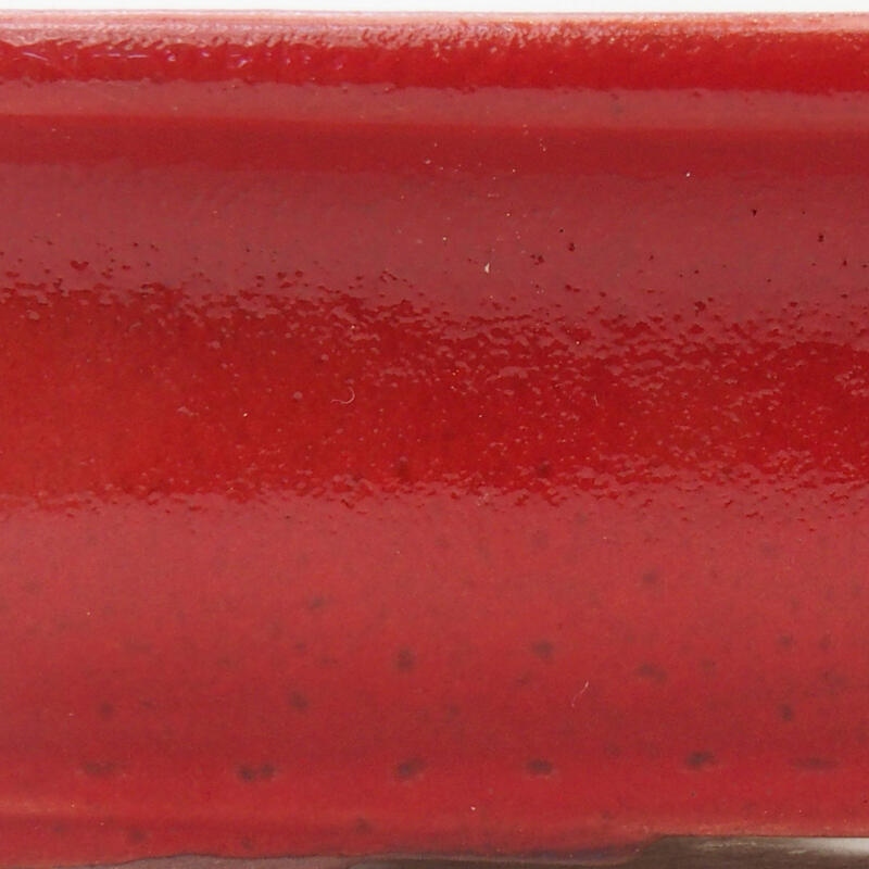 Ceramic bonsai bowl 14 x 10.5 x 4 cm, color red