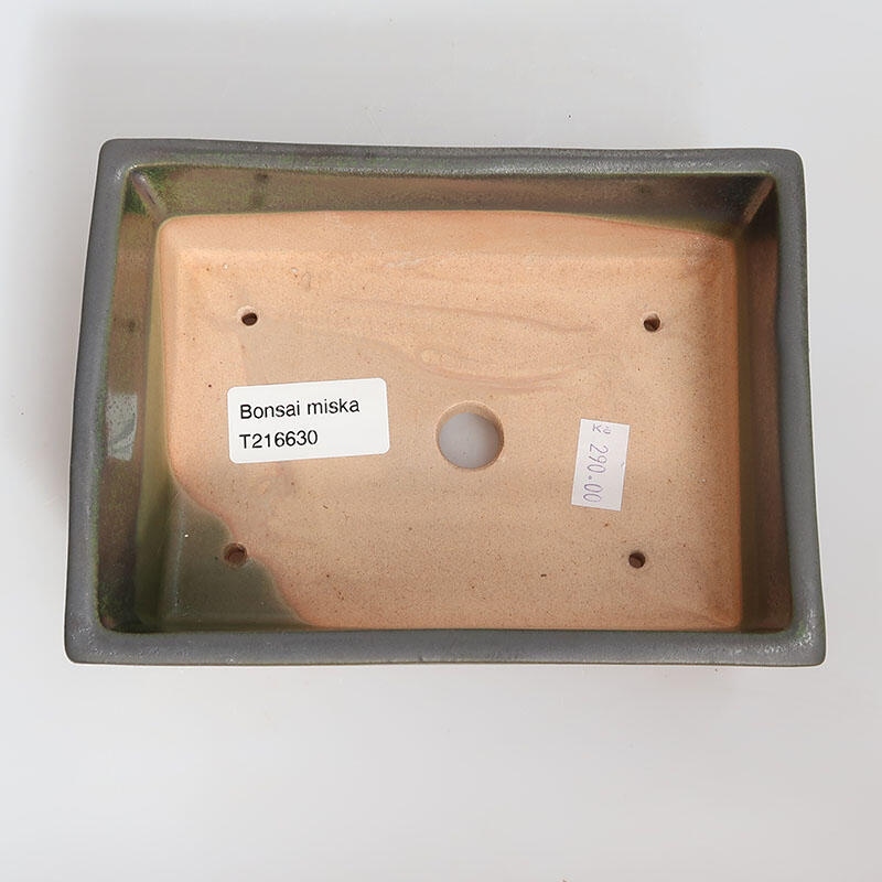 Ceramic bonsai bowl 15.5 x 11.5 x 5 cm, color black
