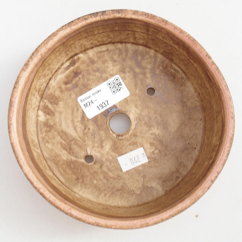 Ceramic bonsai bowl 15.5 x 15.5 x 5 cm, color pink