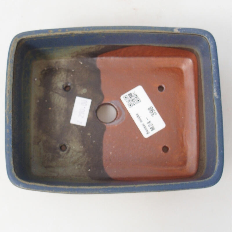 Ceramic bonsai bowl 15 x 12 x 5.5 cm, color blue