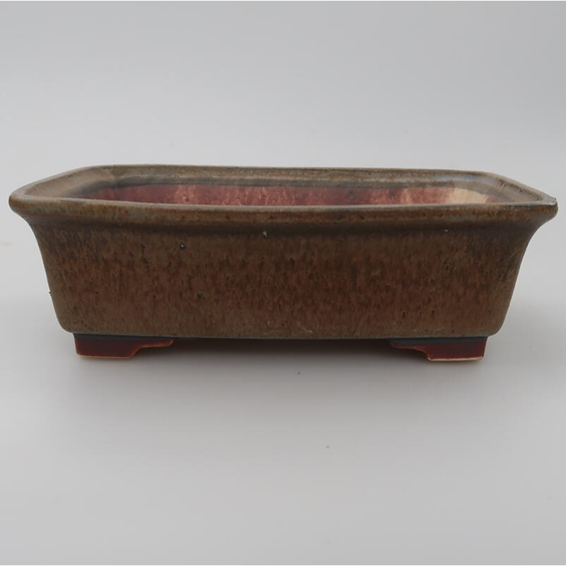 Ceramic bonsai bowl 17.5 x 14 x 5.5 cm, color blue