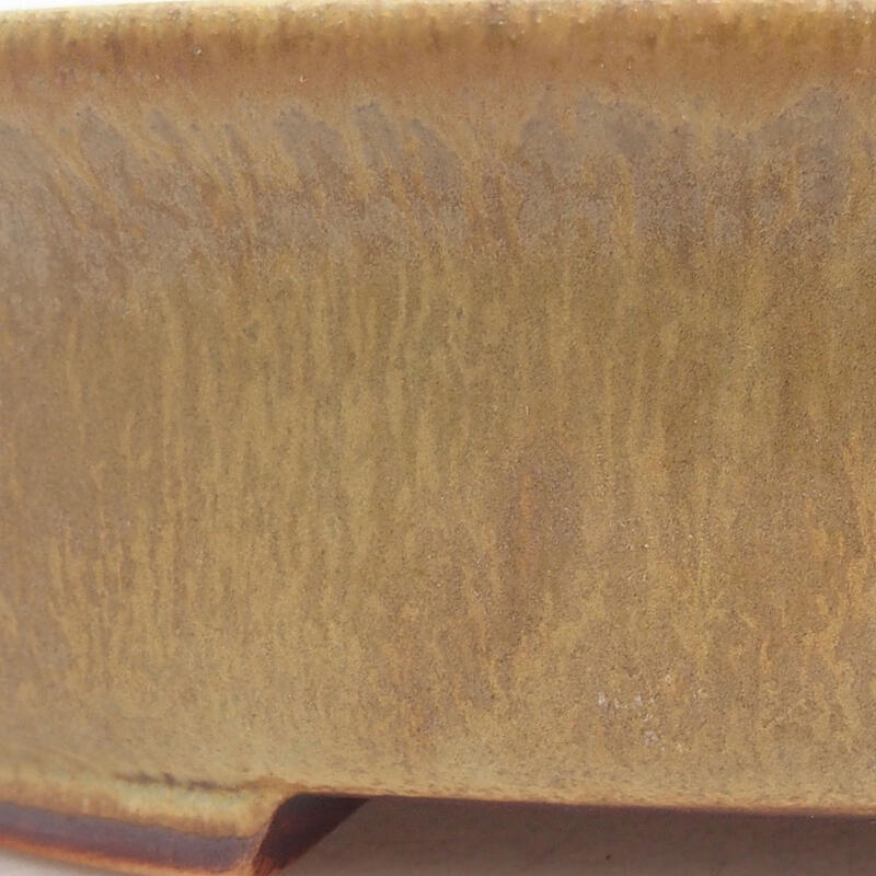 Ceramic bonsai bowl 17.5 x 16 x 4.5 cm, color green