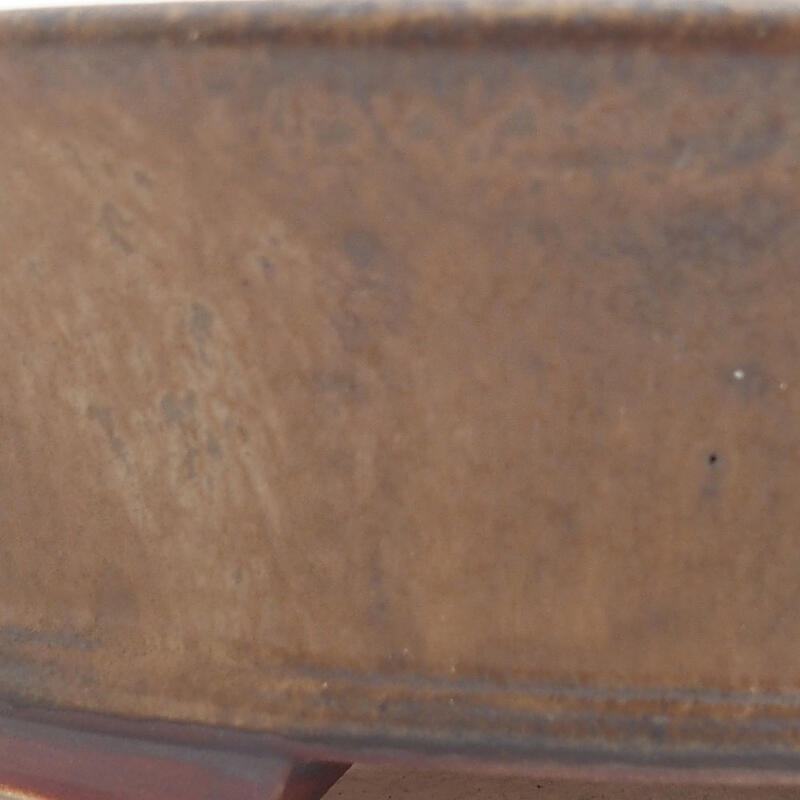Ceramic bonsai bowl 18.5 x 17 x 4.5 cm, color brown
