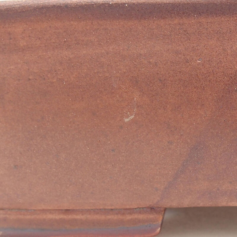 Ceramic bonsai bowl 18 x 14.5 x 4.5 cm, color brown