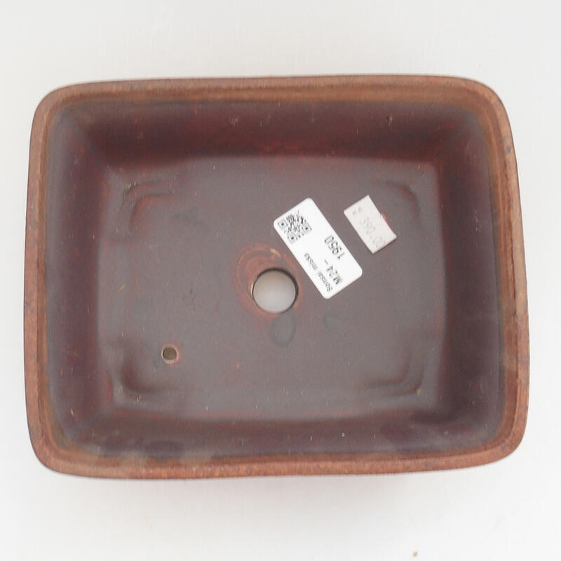 Ceramic bonsai bowl 18 x 14 x 5.5 cm, color brown
