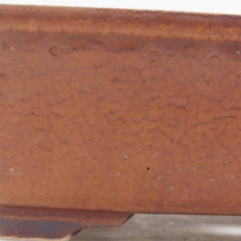 Ceramic bonsai bowl 18 x 14 x 5.5 cm, color brown