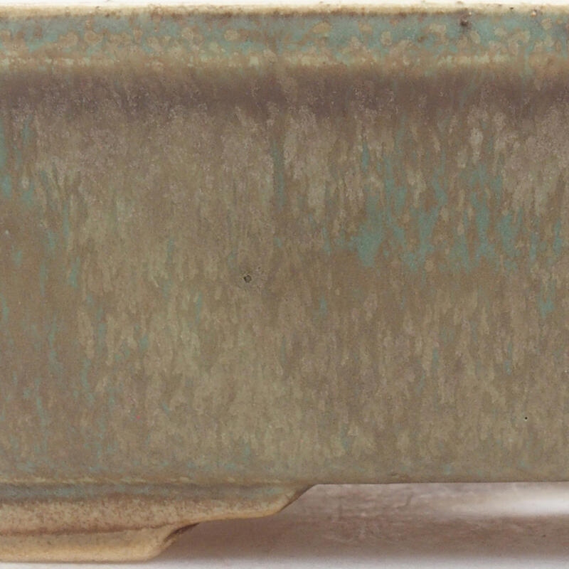 Ceramic bonsai bowl 18 x 14 x 5.5 cm, color green