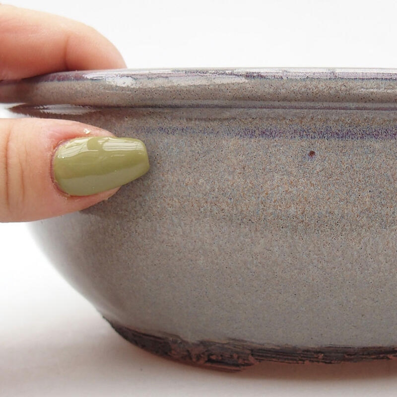 Ceramic bonsai bowl 18 x 18 x 7 cm, color gray