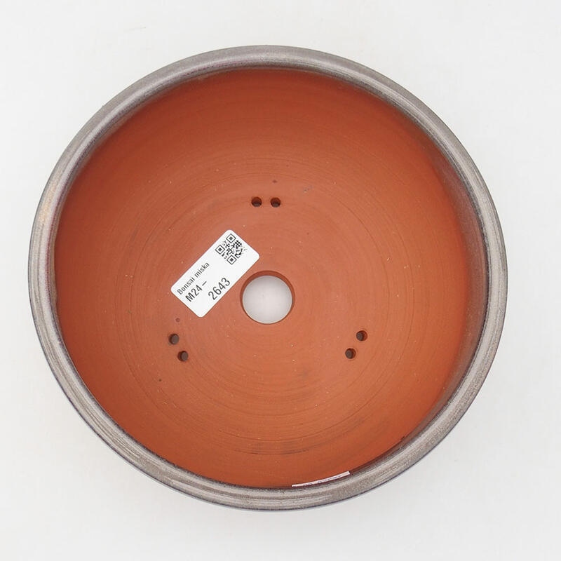 Ceramic bonsai bowl 18 x 18 x 7 cm, color gray