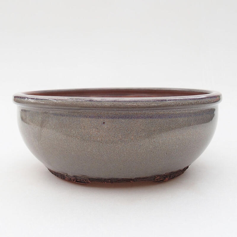 Ceramic bonsai bowl 18 x 18 x 7 cm, color gray