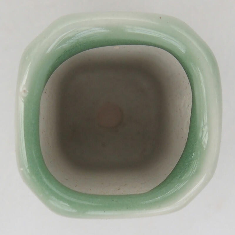 Ceramic bonsai bowl 2.5 x 2.5 x 4.5 cm, color green