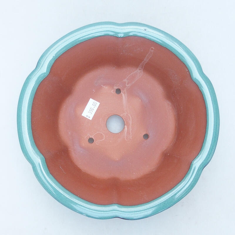 Ceramic bonsai bowl 20 x 20 x 6.5 cm, color green