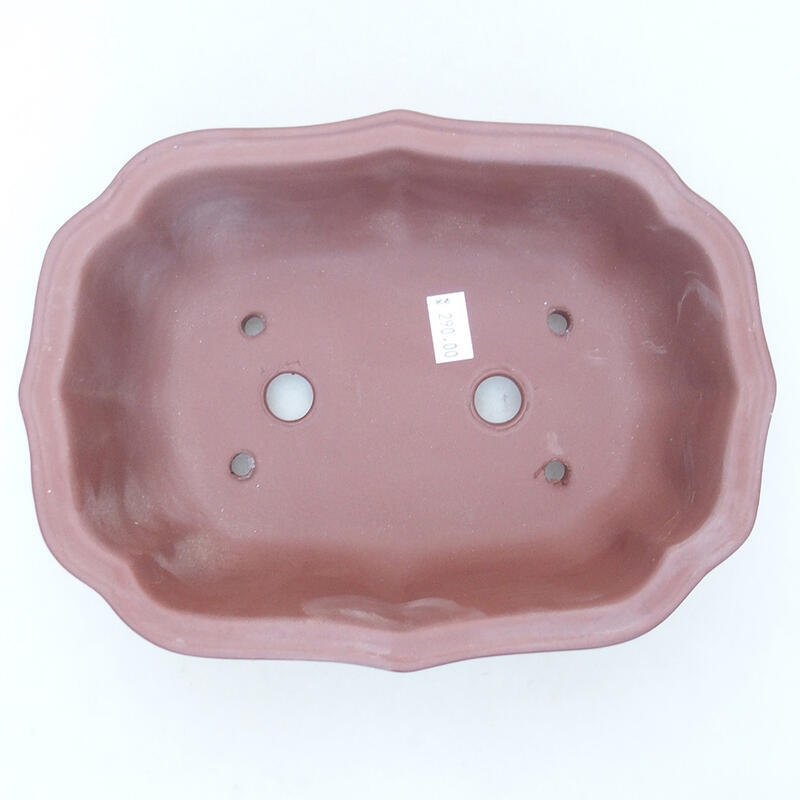 Ceramic bonsai bowl 21 x 15.5 x 7 cm, color brown