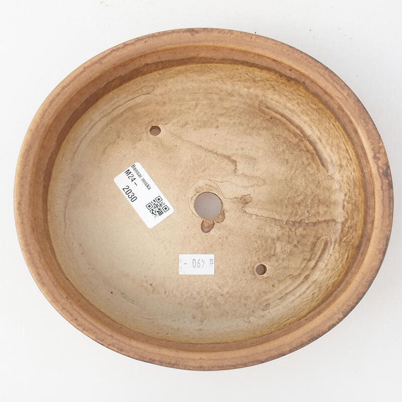 Ceramic bonsai bowl 21 x 19 x 5 cm, color pink