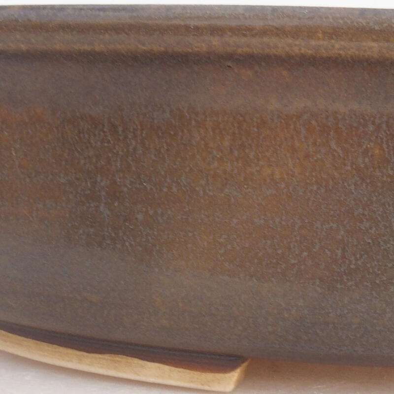 Ceramic bonsai bowl 32 x 28 x 7.5 cm, color brown
