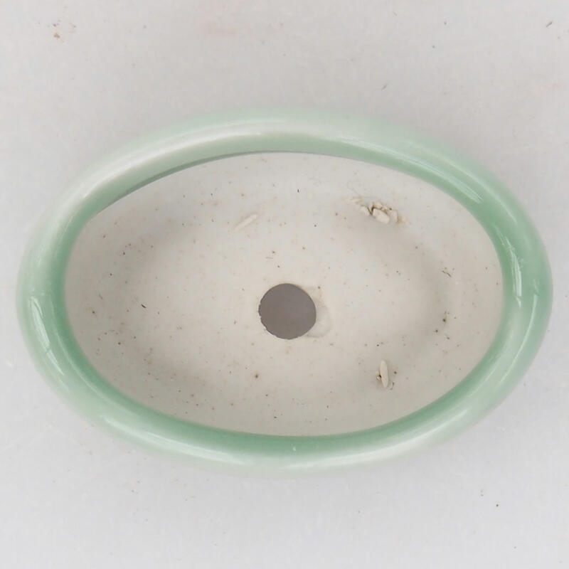Ceramic bonsai bowl 4.5 x 3 x 2 cm, color green