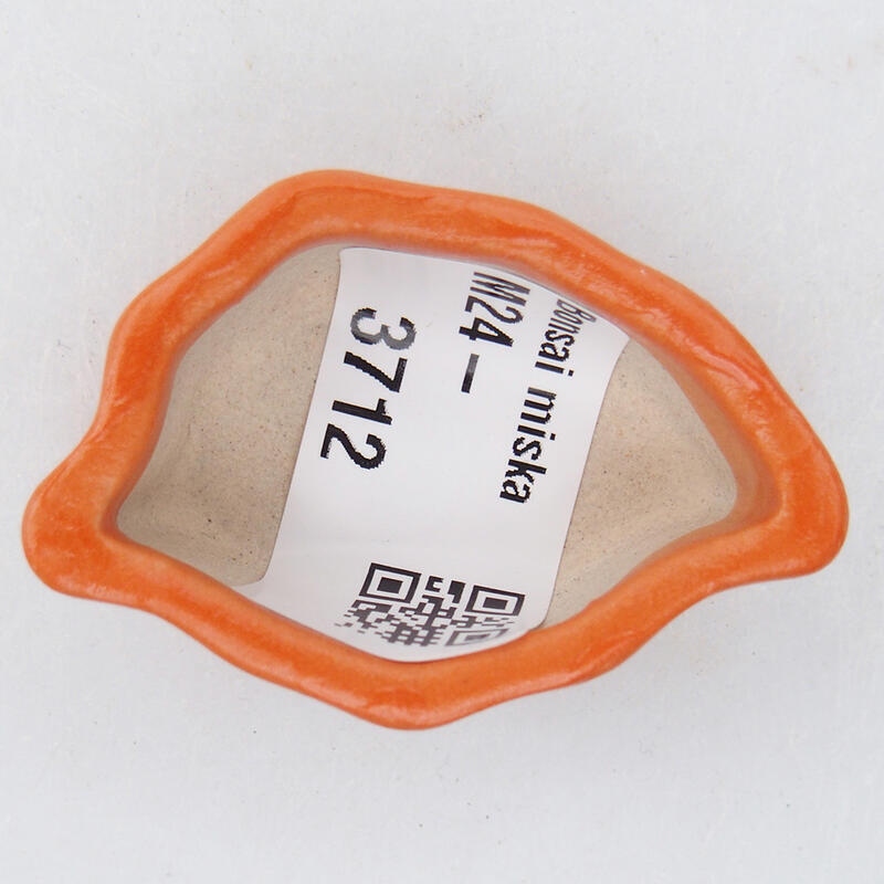 Ceramic bonsai bowl 5 x 3 x 2 cm, color orange
