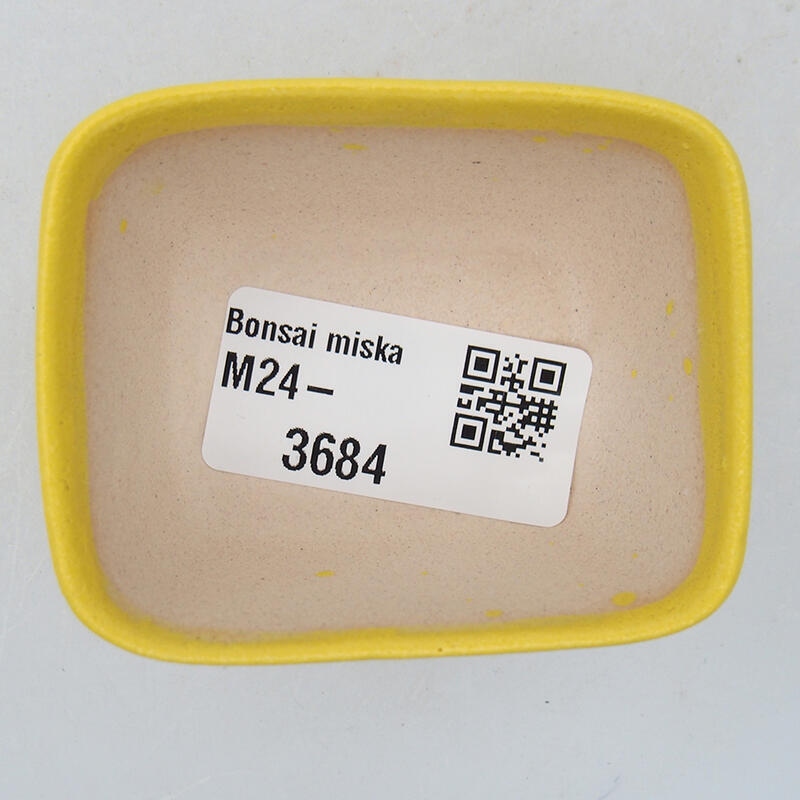 Ceramic bonsai bowl 6 x 5 x 3 cm, yellow