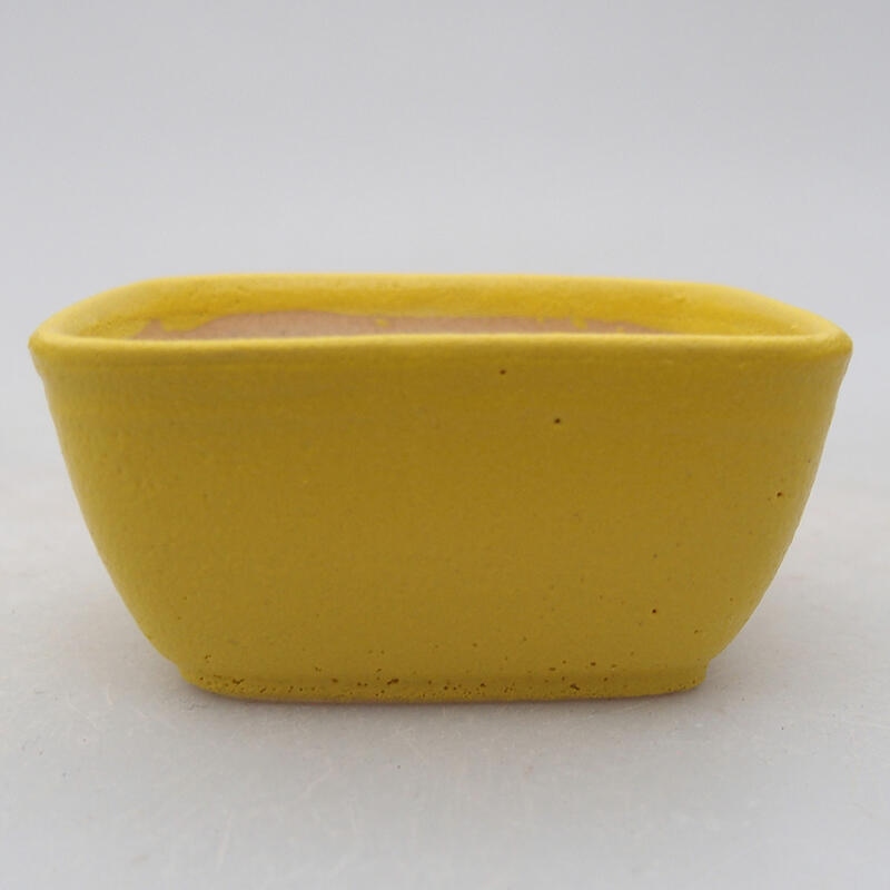 Ceramic bonsai bowl 6 x 5 x 3 cm, yellow
