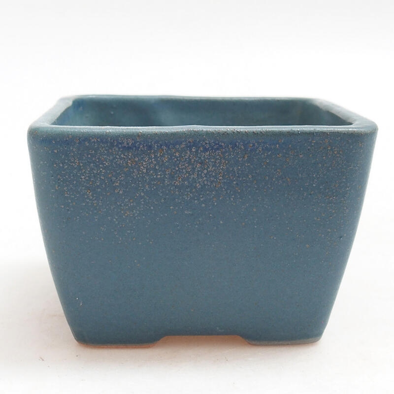 Ceramic bonsai bowl 8.5 x 8.5 x 5.5 cm, color blue