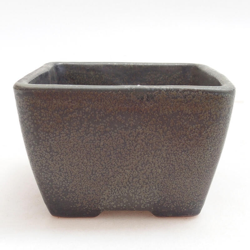 Ceramic bonsai bowl 8.5 x 8.5 x 5.5 cm, color gray