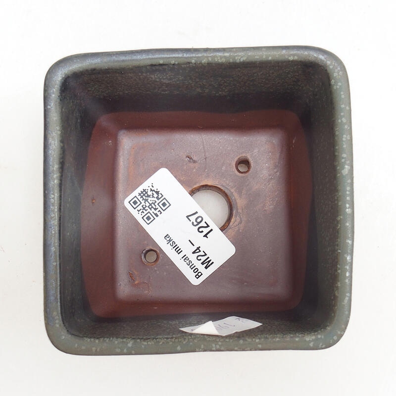 Ceramic bonsai bowl 8.5 x 8.5 x 5.5 cm, color gray
