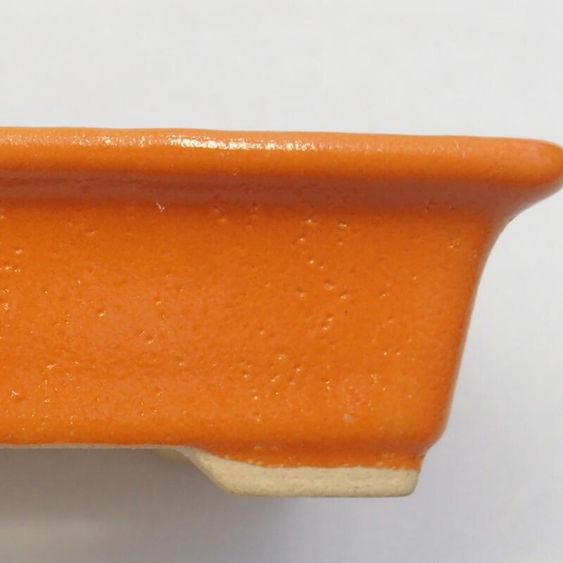 Ceramic bonsai bowl 8 x 6 x 3 cm, color orange