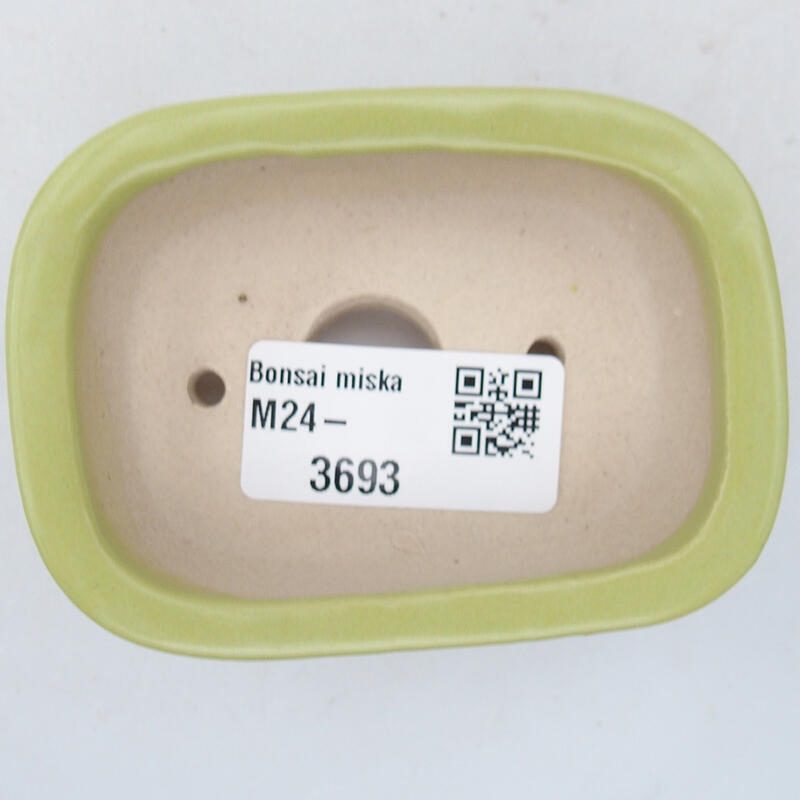 Ceramic bonsai bowl 8 x 6 x 3 cm, color green