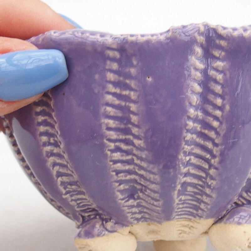 Ceramic shell 10.5 x 10 x 6.5 cm, color purple