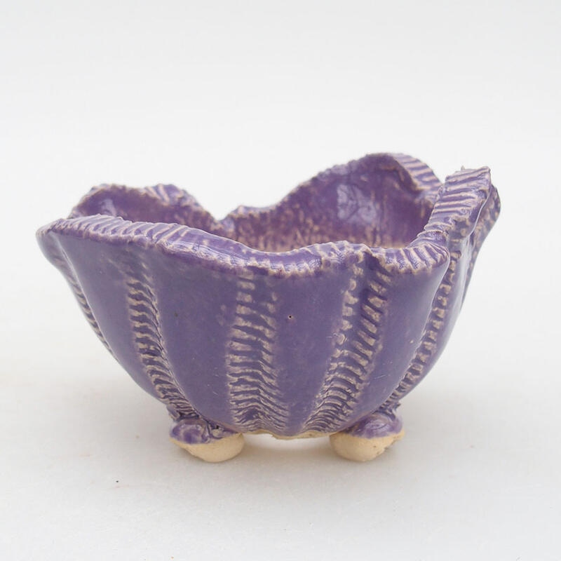 Ceramic shell 10.5 x 10 x 6.5 cm, color purple