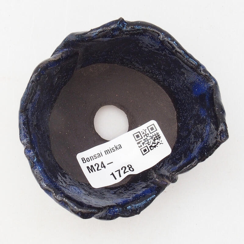 Ceramic Shell 7.5 x 7 x 4 cm, color blue-black