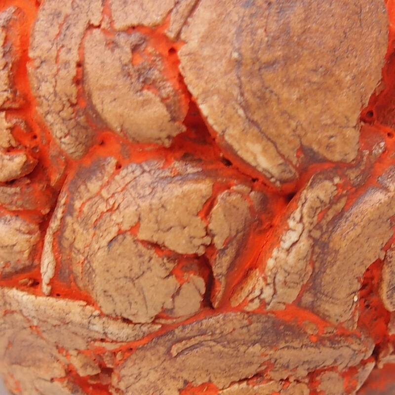 Ceramic shell 7 x 7 x 4 cm, color orange