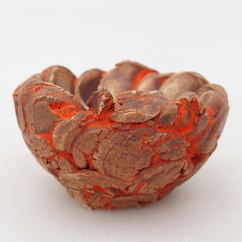 Ceramic shell 7 x 7 x 4 cm, color orange