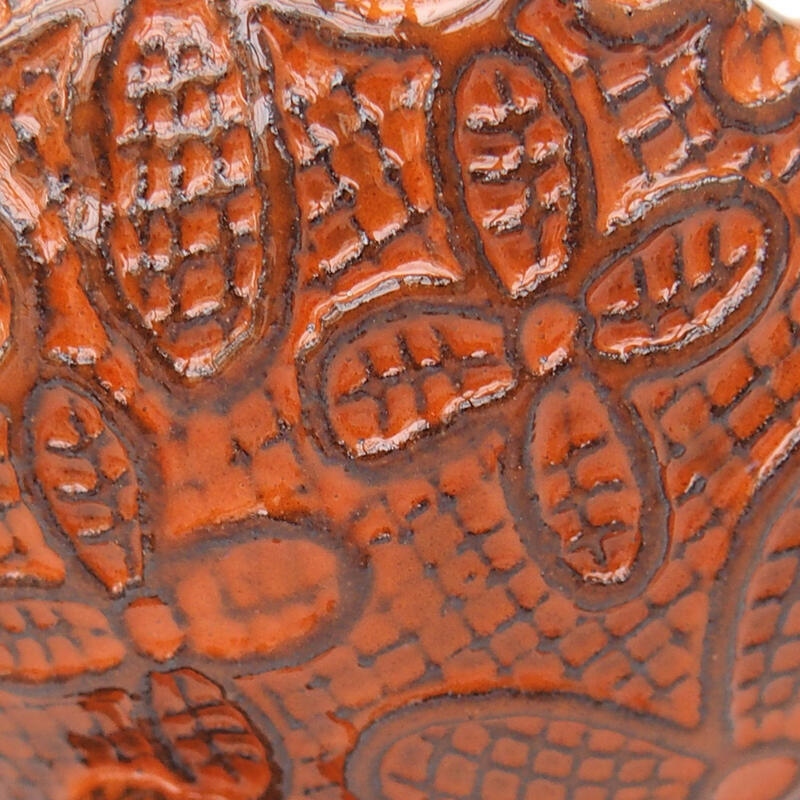 Ceramic shell 8.5 x 8.5 x 5 cm, color orange