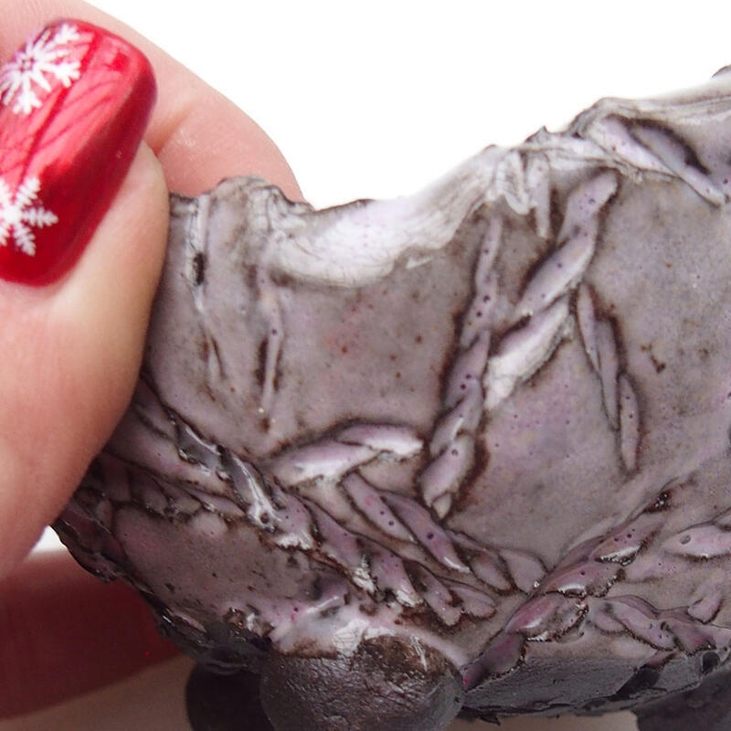 Ceramic shell 8.5 x 8.5 x 5 cm, color pink