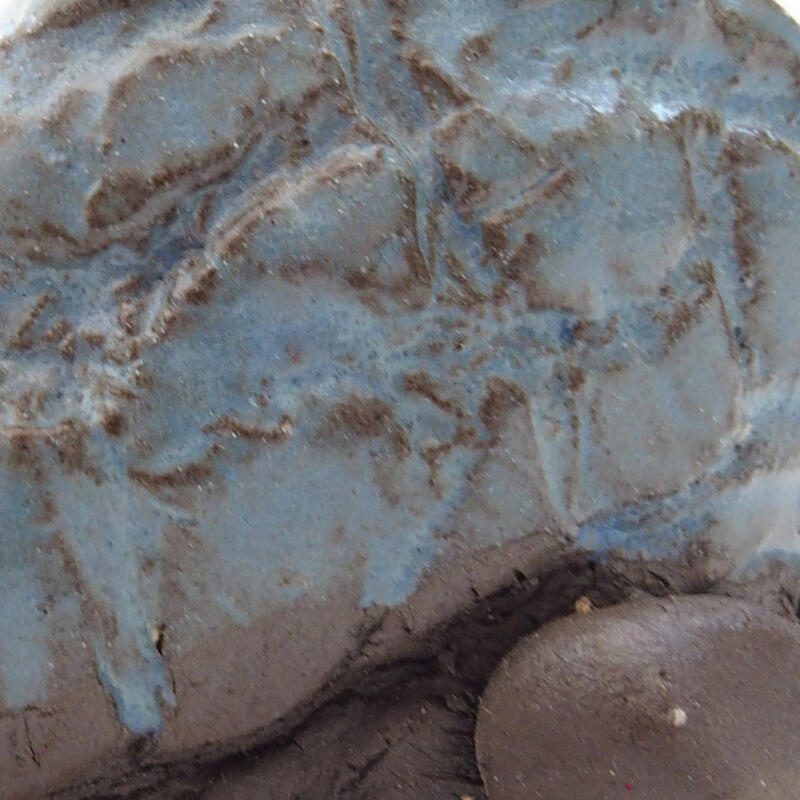 Ceramic Shell 8 x 7 x 4 cm, color blue