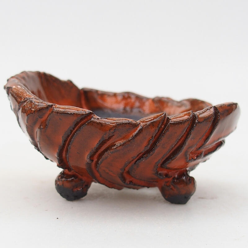 Ceramic Shell 8 x 8 x 3.5 cm, color orange
