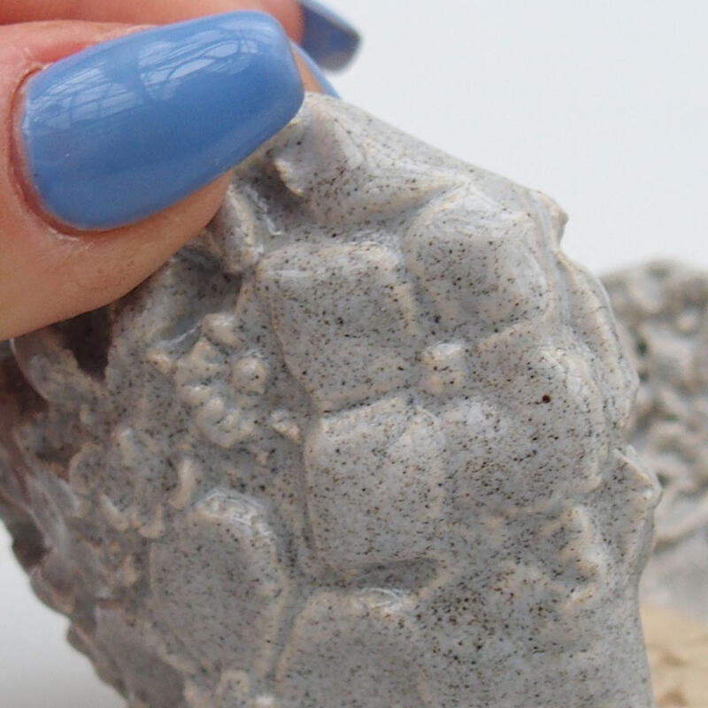 Ceramic shell 9.5 x 8 x 7 cm, color gray