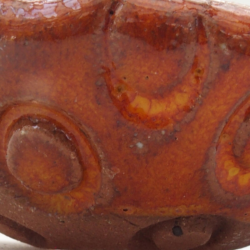 Ceramic Shell 9 x 8.5 x 5 cm, color orange