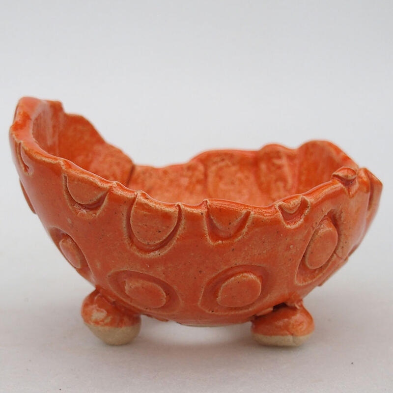 Ceramic Shell 9 x 8 x 6 cm, color orange