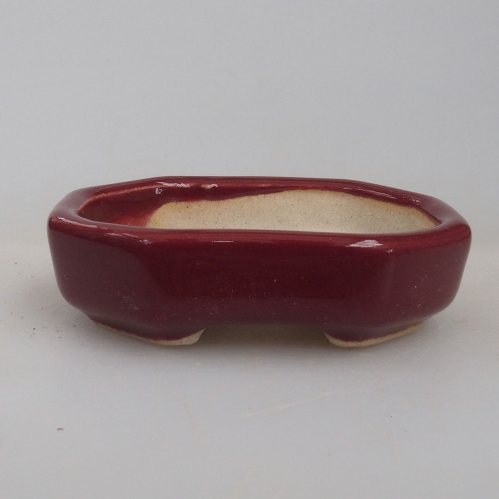 Mini bonsai bowl 5,5 x 4 x 1,5 cm, color burgundy