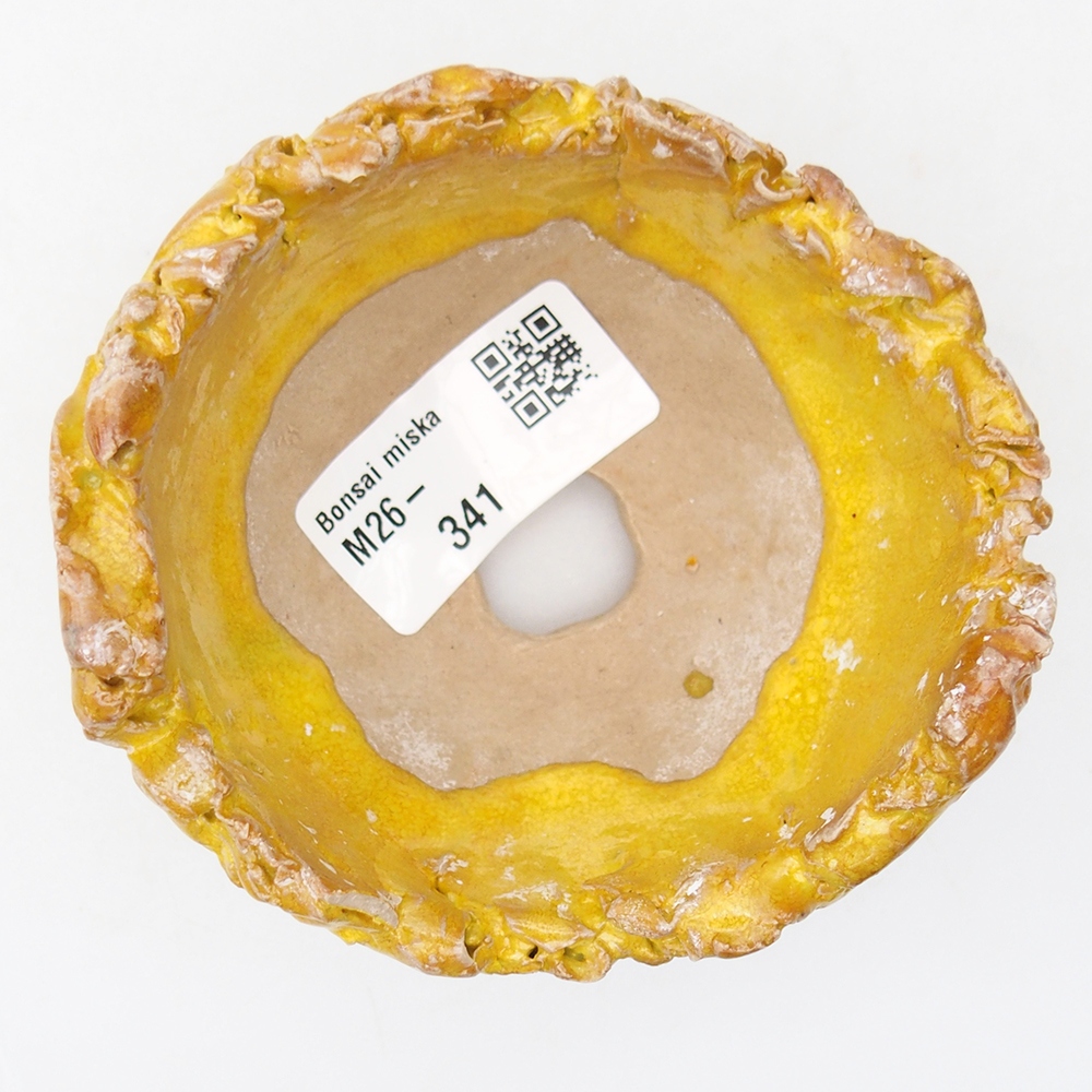 Ceramic shell 9 x 8,5 x 5,5 cm , yellow colour