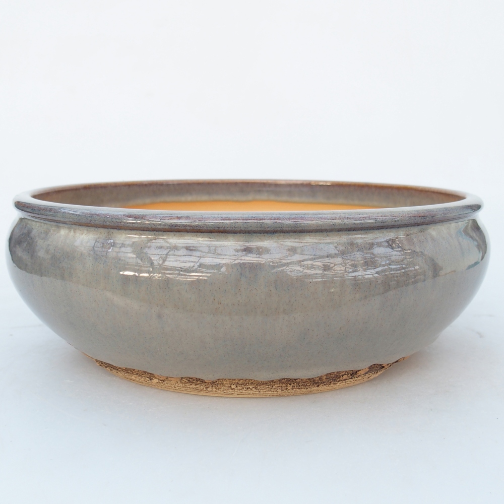 Ceramic bonsai bowl 22 x 22 x 7,5 cm, grey
