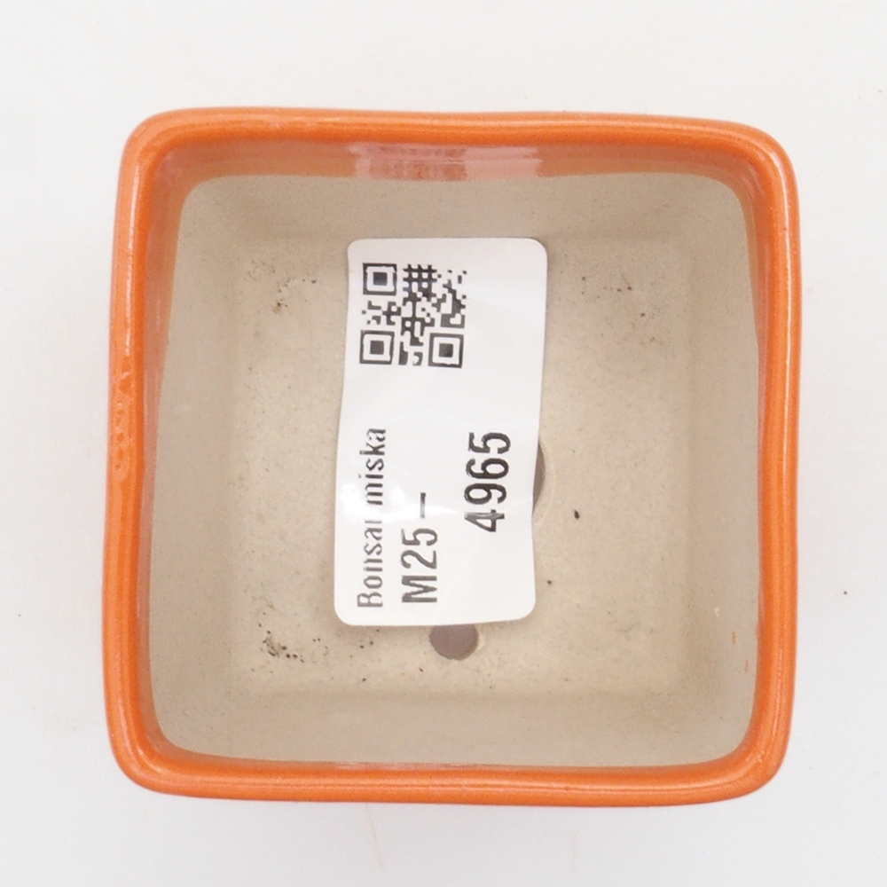 Mini bonsai bowl 5,5 x 5,5 x 4,5 cm, color orange
