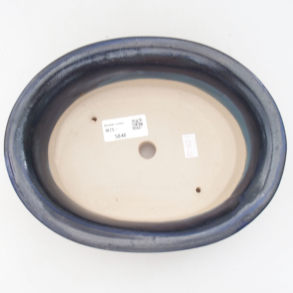 Ceramic bonsai bowl 23 x 18 x 6,5 cm, color blue