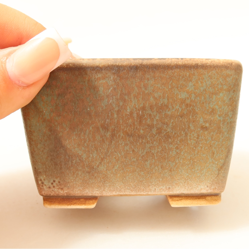 Ceramic bonsai bowl 8,5 x 8,5 x 5,5 cm, green