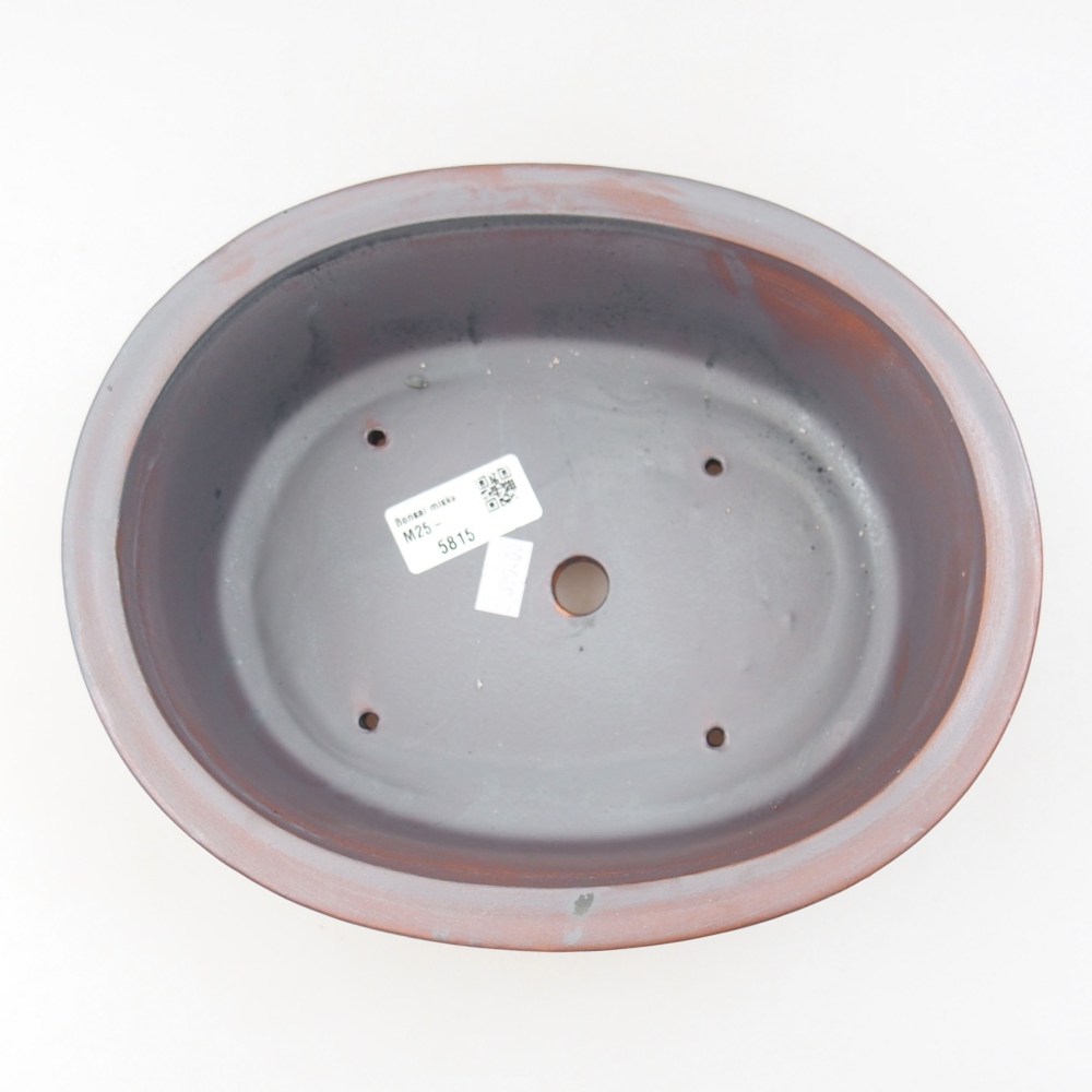 Ceramic bonsai bowl 23,5 x 19 x 8 cm, color metallic